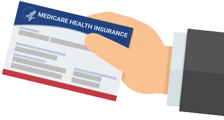 hand with medicare card